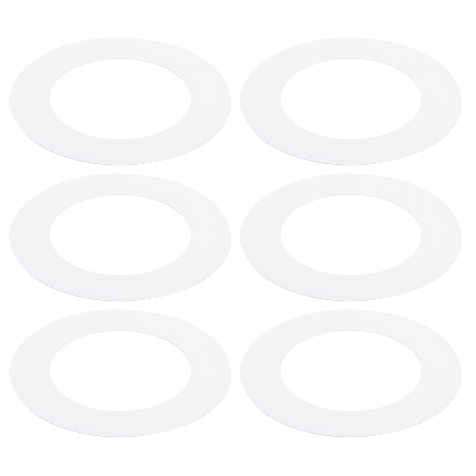 PATIKIL Goof Rings for 4" Inch Recessed Can Lighting Down Light, 6 Pcs Metal Goof Trim Rings Cover, Outer Diameter 6.7-inch, Inner Diameter 4.25-inch, Matte Finish White，Flush Mount