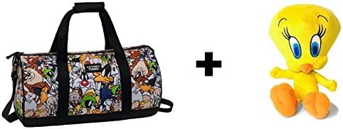 Warner Looney Tunes - Pack plush toy canary yellow bird Tweety 32cm Quality super soft + Travel bag 50cm