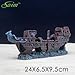 SeedWorld Decorations - Titanic Lost Wrecked Boat Ship Aquarium Decoration Fish Tank Resin Shipwreck Decor Reptile Tank Aquarium Ornamental SZ005 1 PCs