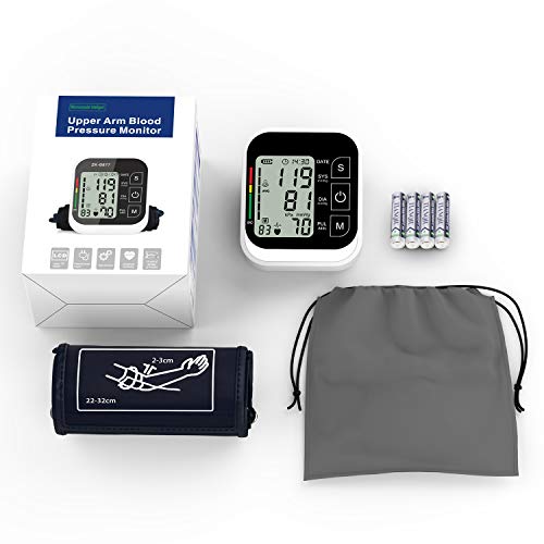 Blood Pressure Monitor,AUCEE Upper Arm Blood Pressure Monitor with USB Rechargeable, Digital Automatic Measure Blood Pressure and Heart Rate Pulse with Wide-Range Cuff for Home use, Large 3.5" Display