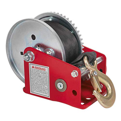 Sealey Gww1200B Geared Hand Winch With Brake And Webbing 540Kg Capacity - Image 3