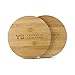 Abdominal Exercise Sliders by YOGABODY | Beautiful Bamboo Wood | Use for Workouts on Hardwood Floors, Tiles or Carpet | Core Strength Trainers