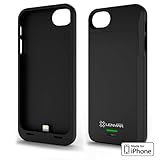 iPhone 5S Battery Case, Lenmar Meridian 2300 mAh MFI Approved [Slim] [Extended Battery Charger] [100% Additional Battery Life], Black