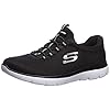Skechers Women's Summits Sneaker, Black, 6 W US