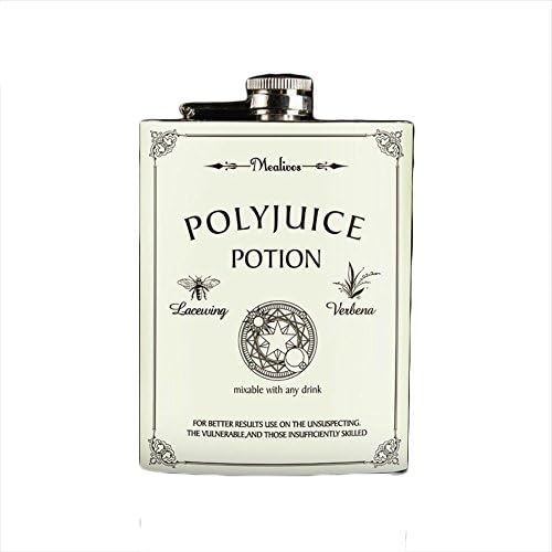 Whisky Unique Flask Liquore Men Stainless Steel 18/8 Hip Polyjuice Potion White Vintage New