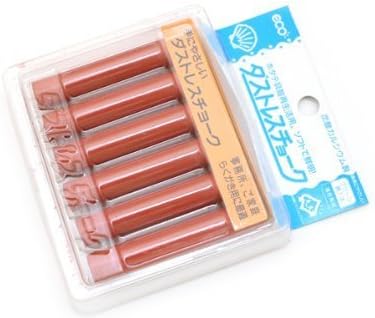 Rikagaku Dustless Chalk, 6-Piece, Brown (DCC-6-BR) by Rikagaku