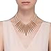 MOLOCH Sparkling Druzy Leaf Choker Necklace Fashion Gold-Tone Collar Necklace Bib Statement Chunky Tribal Necklace Woman Jewelry