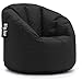 Big Joe Milano Bean Bag Chair | Filled with UltimaX Beans | Soft but Firm Support (Set of 2 - Limo Black)