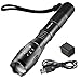 Rechargeable Tactical Super Bright 1200 Lumen LED Aluminum Alloy Flashlight carrying case and USB cable and plug included by Tactic Ops