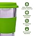 Ryvva Stainless Steel Drinking Cups with Lids & Sleeves - 16 oz Pint Glasses for Cold Drinks & Smoothies - Tumblers for Adults, Kids and Toddlers - Eco-Friendly BPA-Free - 4-Pack