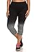 Womens Plus Size Ombre Capri Activewear Leggings