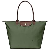 BEKILOLE Women's Stylish Waterproof Tote Bag Nylon Travel Shoulder Beach Bags-Army Green Color - Medium Size
