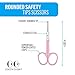 Premium Facial Hair Scissors for Men & Women – Rounded Safety Tip for Nose, Ear, Eyebrow, Mustache – Stainless Steel Precision Grooming Clippers