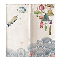 LOVIVER Japanese Style Door Curtain Lotus Pattern Japanese Noren Curtain Tapestry Bedroom Divider Doorway Curtain - Wind Chimes