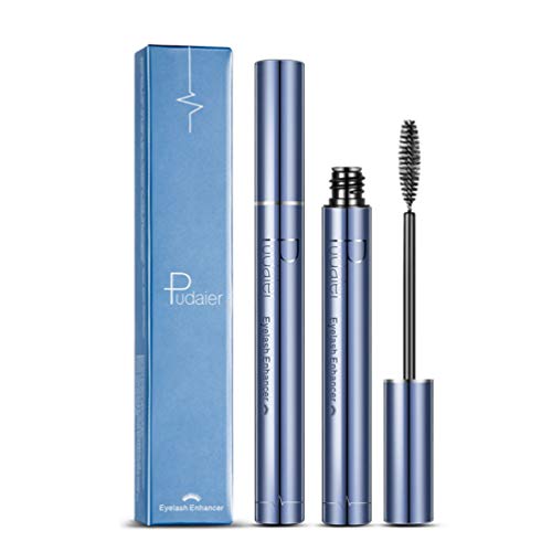 Eyelash Growth Serum,Pudaier 100% Natural Brow Lash Enhancer Eyelash Booster Natural Eyebrow Lash Enhancer Irritation Free Formula for Longer Fuller Thicker Lashes(5ml) Blue
