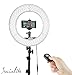 Socialite Ring Light - 14” Dimmable LED Lighting Kit w/Travel Bag for YouTube, Webinar, Social Media Photos - Remote Controlled Studio Lights w/ 6ft Stand - Works w/DSLR Camera, All Smartphones