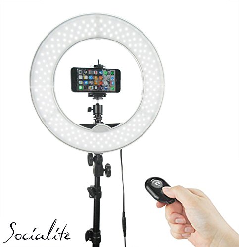 Socialite 12" led dimmable photo video ring light …