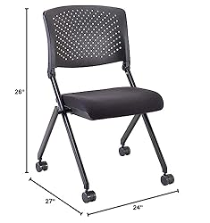 Lorell Nesting Black Folding Chair