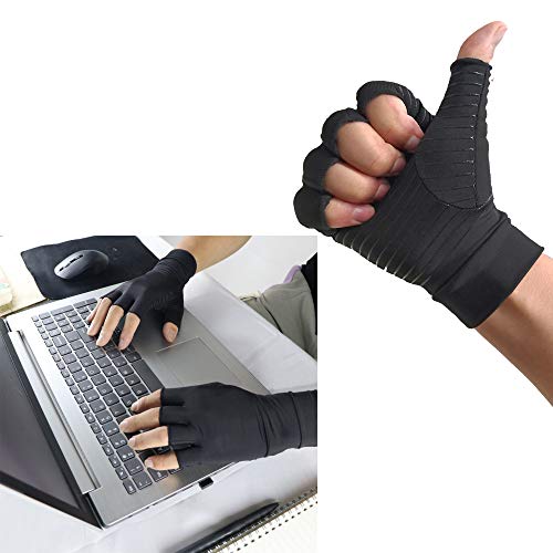 JIUFENTIAN Compression Gloves Copper Arthritis Gloves for Women and Men