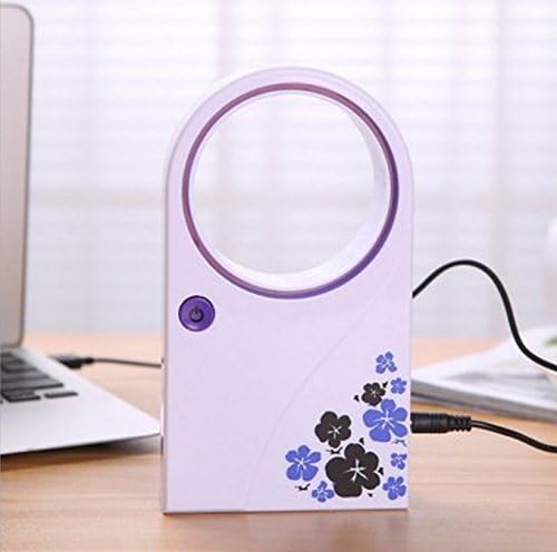 Chenshon Creative Mini Portable Bladeless Fan No Leaf Air Conditione w/USB Cable Desktop