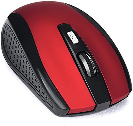 🤥🤥2.4GHz-Wireless-Gaming-Mouse, USB-Receiver-Pro-Gamer, For-PC-Laptop-Desktop, Ultra-Thin-Wireless-Mouse, Slim-2.4-GHz-Optical-Wireless-Mouse (Red)