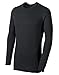 Duofold Men's Midweight Long Sleeve Crew with Miosture Wicking,Black,Medium
