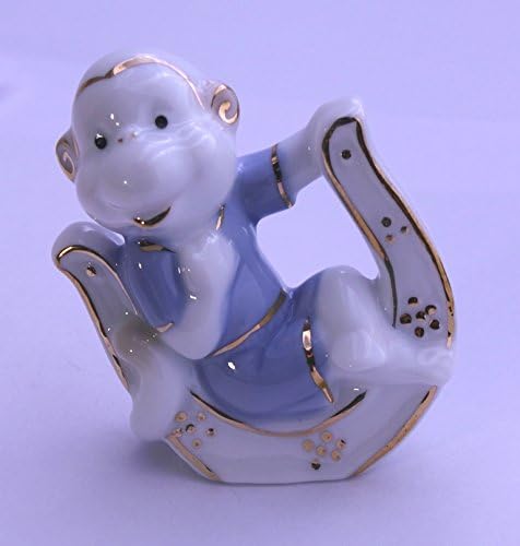 Feng Shui Monkey with Horseshoe - Hand Crafted and Decorated Fine Chinese Porcelain, Figurine 2152512 (1)