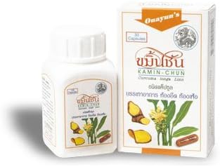 Herbal One Turmeric Curcuma Kamin-chun 30 Capsules By Thaidd