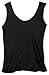 Women’s Satin Charmeuse Tailored Tanktop camisole, Black, Medium