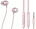Headphones,Devia I3 In-Ear Earphones Stereo Noise Cancelling Sound Lightweight Headphones with Microphone and Volume Control for Iphone,Ipad,tablet,and Android Devices (Rose Gold)