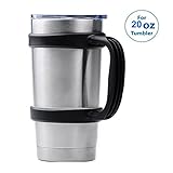 Handle for 20 oz Yeti Rambler Tumbler Cup Cooler Vacuum Insulated Mug Holder Grip,Black