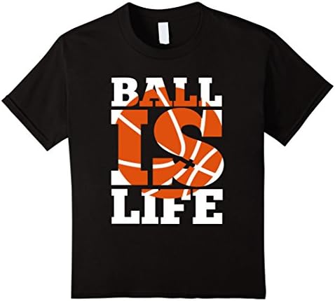 unisex-child Ball is Life Graphic Basketball Sporting T-shirt 12 Black