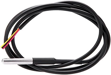 [3 Pack] Temperature Sensors DS18b20 Waterproof Temperature Transmitter with Heat Resistance Thermal Cable and Stainless Steel Probe