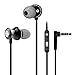 In Ear Earbuds Earphones, Case Bass Stereo Wired Headphones with Microphone, Metal Noise Isolating Lightweight Earphone For iPhone iPad iPod Android Smartphones Tablets Laptop Computer MP3/4 - Black