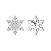 EleQueen 925 Sterling Silver Cubic Zirconia Winter Snowflake Stud Earrings Clear