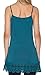 Kizzy Shirt Extender Dress Cami With Crochet Hemline In Teal