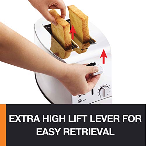 KRUPS KH732D50 2Slice Toaster, Stainless Steel Toaster, 5 Functions