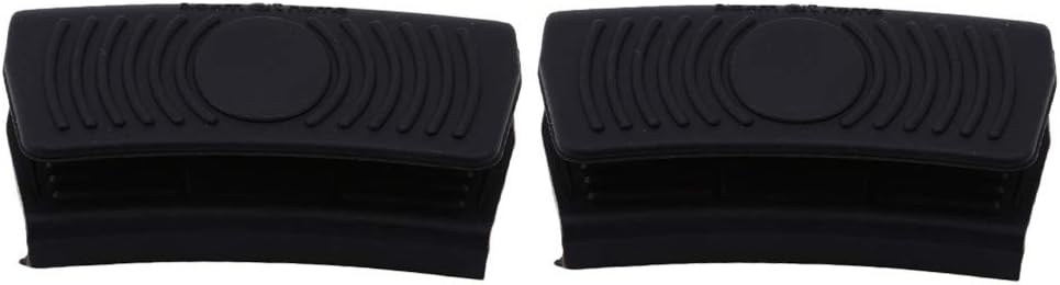 Sevenfly 1 Pair Silicone Pot Holder Sleeve Pan Handle Cover Heat Resistant Pot Pan Handle Cover Grip (Black)