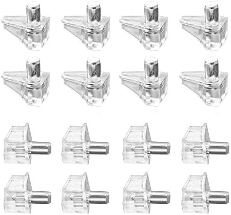 5mm Shelf Support Pegs 120 Pack Clear Cabinet Shelf Pins 60kg Load Plastic Shelf Bracket Pegs Durable Shelf Holder Pins for Kitchen Cupboards Furniture Book Shelves