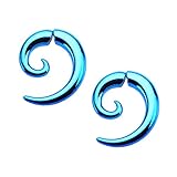 Magnetic Summer Style Blue Spiral Fake Faux Tapers Sold AS Pair w 107