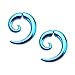 Magnetic Summer Style Blue Spiral Fake Faux Tapers Sold AS Pair w 107