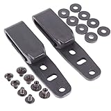 Quick Clip Pro Holster Tough Grip Clips, 3 Hole Adjustable Cant for IWB OWB Kydex, Leather, Hybrid Holster Making. Tuckable Black Plastic w/Chicago Screw Hardware Made in USA