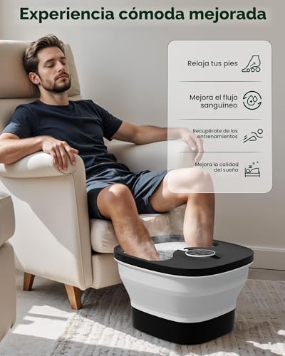 Snailax Folding Foot Bath with Massage and Heating