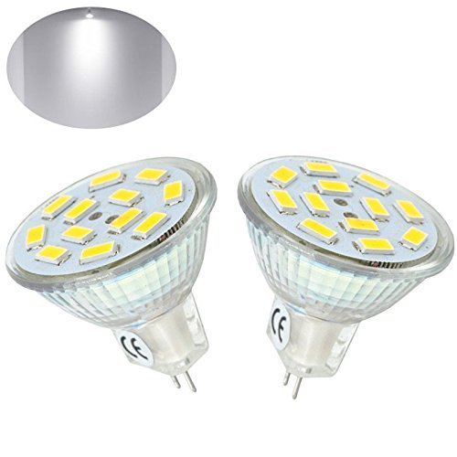 Bonlux MR11 LED GU4 Bi-pin Base Bulb 2 Watts 10-30V AC/DC LED MR11 GU4.0 Spot Light Daylight 6000K 20W Halogen Replacement Bulb for Landscape Accent Recessed Track Lighting (Pack of 2)