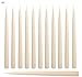 Ivory Cream 10 Inch Taper Candles - Pack of 12 Premium Unscented, Dripless & Smokeless Hand-Dipped Candles for Birthday, Wedding or Dinner Decorations and Formal Candlelighting