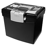 Storex 61504U01C Portable File Box with Large