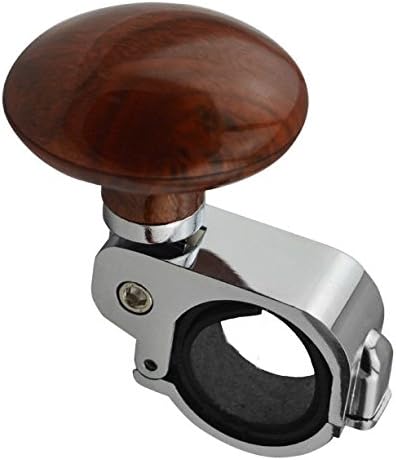XGXDI 1xBrown Hickory Car Auto Steering Wheel Suicide Spinners Handle Knob Booster