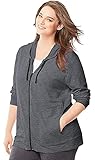 Just My Size Women's Full Zip Jersey Hoodie