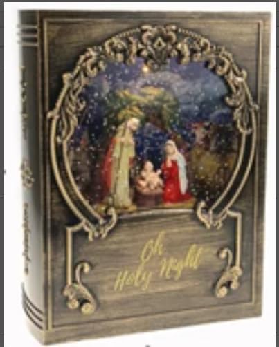 Snow Globes - Christmas Snow Globe with Nativity Scene, Nativity Snow Globe Christian Gifts, Christmas Decorations USB and Battery Operated Lantern with Music Timer, Christmas Decor for Home