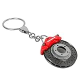 Porsche Red Racing Brake Disc Key Chain